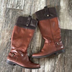 TOMMY HILFIGER BROWN BEAUTIFUL LEATHER RIDING BOOTS! SIZE 7